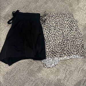 Butterfly Shorts, leopard print and black, size 12 girls between brand